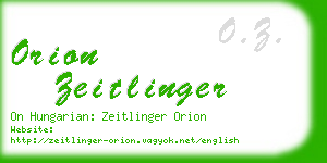 orion zeitlinger business card
